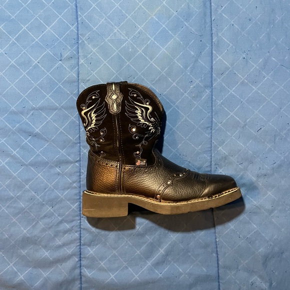 Justtin gypsy L9977 square toe cowgirl wester boots size 8B - Picture 6 of 16